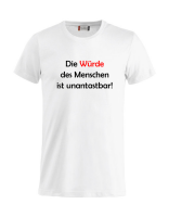 T-Shirt mit Aufdruck Würde des Menschen