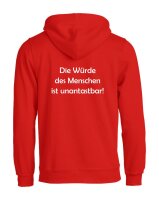 Pulli/Hoody/Zipper mit Aufdruck Würde des Menschen