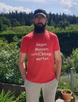 Shirt mit Aufdruck Massenverblödungswaffen