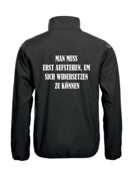 Softshell Jacke mit Aufdruck Widersetzen