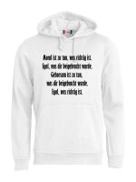 Pulli/Hoody/Zipper mit Aufdruck Moral Gehorsam