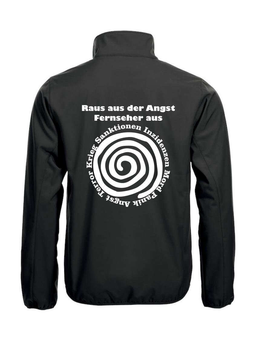 Softshell Jacke mit Aufdruck Raus aus der Angst, 49,95
