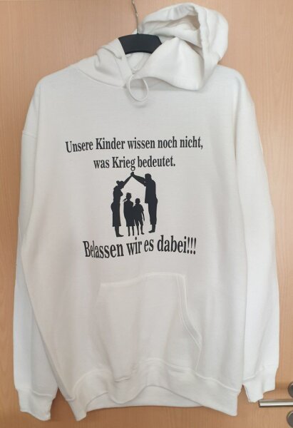 Pulli/Hoody/Zipper mit Aufdruck Kinder ohne Krieg