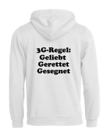 Hoody mit Aufdruck Geliebt, Gerettet, Gesegnet