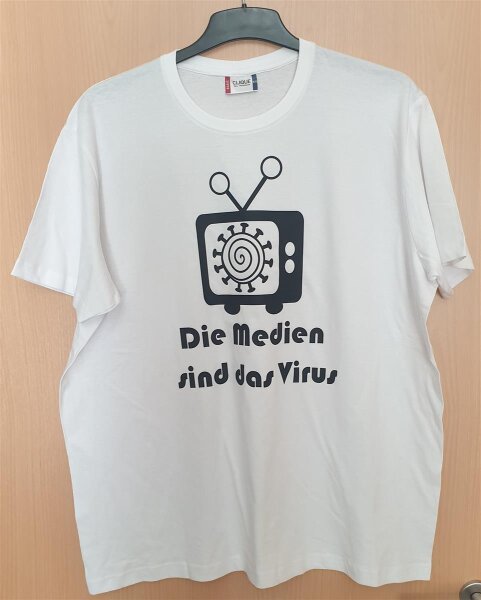 Shirt mit Aufdruck Medien Virus