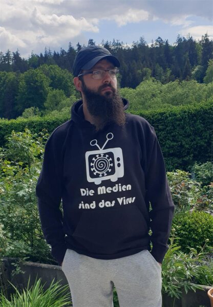 Pulli/Hoody/Zipper mit Aufdruck Medien Virus