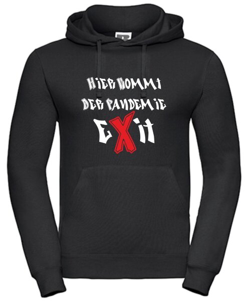 Pulli/Hoody/Zipper mit Aufdruck Pandemieexit