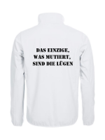 Softshell Jacke mit Aufdruck Lügen mutiert