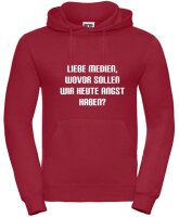 Hoody mit Aufdruck Medien Angst