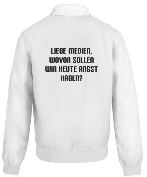 Regenjacke mit Aufdruck Medien Angst
