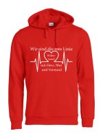 Pulli/Hoody/Zipper mit Aufdruck rote Linie, Herz, Widerstand