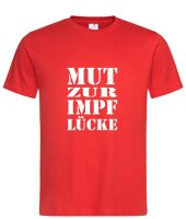 T-Shirt mit Aufdruck MUT zur IMPFLÜCKE
