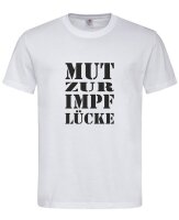 T-Shirt mit Aufdruck MUT zur IMPFLÜCKE