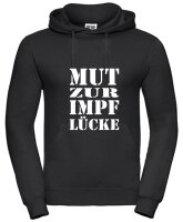 Hoody mit Aufdruck MUT zur IMPFLÜCKE