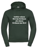 grüner Hoody, verschiedene Motive