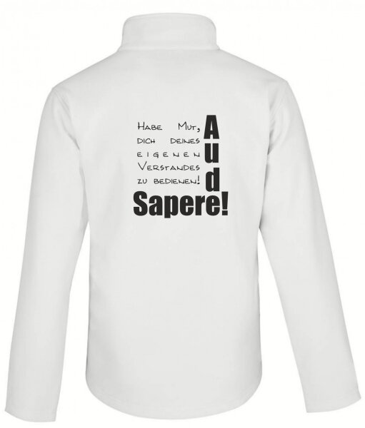 Softshell Jacke mit Aufdruck Sapere Aude!