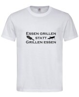 T-Shirt mit Aufdruck Essen Grillen statt Grillen Essen