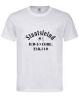 T-Shirt mit Aufdruck Staatsfeind ICD-Code ungeimpft