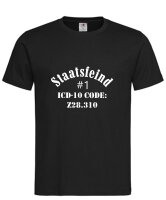 T-Shirt mit Aufdruck Staatsfeind ICD-Code ungeimpft