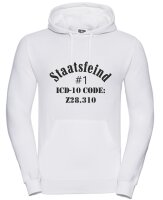 Pulli/Hoody/Zipper mit Aufdruck Staatsfeind ICD-Code...