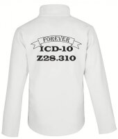 Softshell Jacke mit Aufdruck Forever ICD-Code ungeimpft
