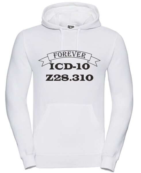 Pulli/Hoody/Zipper mit Aufdruck Forever ICD-Code ungeimpft