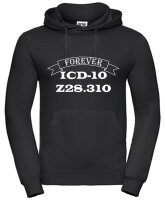Hoody mit Aufdruck Forever ICD-Code ungeimpft