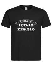 T-Shirt mit Aufdruck Forever ICD-Code ungeimpft
