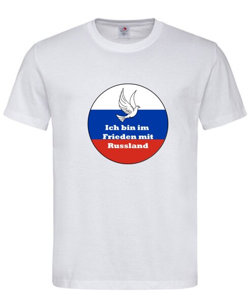 T-Shirt mit Aufdruck Frieden mit Russland
