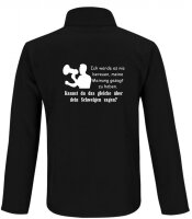 Softshell Jacke mit Aufdruck Nie bereuen Schweigen