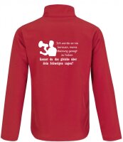 Softshell Jacke mit Aufdruck Nie bereuen Schweigen