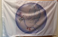 Friedensflagge Taube mit Distel