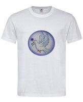 T-Shirt mit Aufdruck Friedenstaube mit Distel