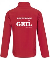 Softshell Jacke mit Aufdruck Rechthaben ist geil