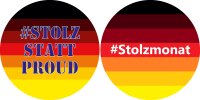 Pulli/Hoody/Zipper mit Aufdruck Deutschlandfahne mit #Stolzmonat oder #Stolzstattproud