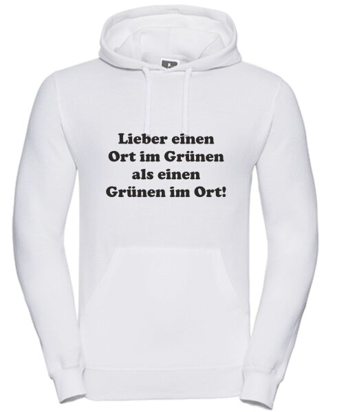 Pulli/Hoody/Zipper mit Aufdruck Grünen im Ort