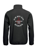 Softshell/Regenjacke mit Aufdruck Es reicht mir Bürger
