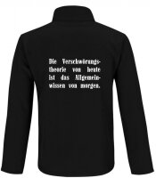 Softshell/Regenjacke mit Aufdruck Verschwörungstheorie Allgemeinwissen