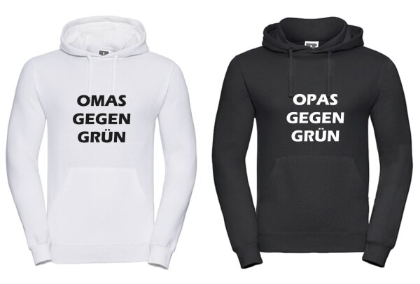 Pulli/Hoody/Zipper mit Aufdruck Omas Opas gegen grün