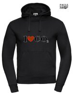 Pulli/Hoody/Zipper mit Aufdruck I Love CO2