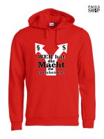 Pulli/Hoody/Zipper mit Aufdruck Wer hat die Macht zu entscheiden?