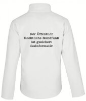 Softshell/Regenjacke mit Aufdruck ÖRR gesichert desinformativ