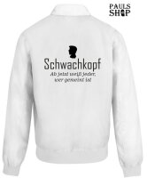 Softshell/Regenjacke mit Aufdruck Schwachkopf