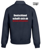 Softshell/Regenjacke mit Aufdruck Deutschland schafft sich ab