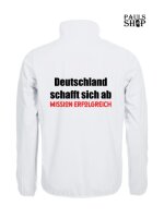 Softshell/Regenjacke mit Aufdruck Deutschland schafft sich ab