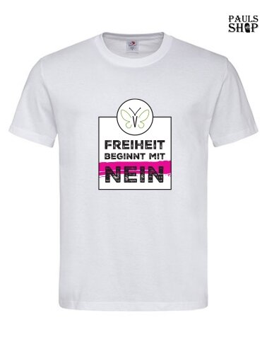 Shirt mit Aufdruck Freiheit beginnt mit NEIN