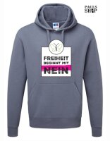 Pulli/Hoody/Zipper mit Aufdruck Freiheit beginnt mit NEIN