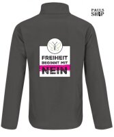 Softshell/Regenjacke mit Aufdruck Freiheit beginnt mit NEIN