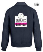 Softshell/Regenjacke mit Aufdruck Freiheit beginnt mit NEIN