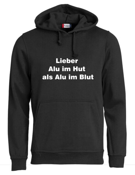 Pulli/Hoody/Zipper mit Aufdruck Aluhut